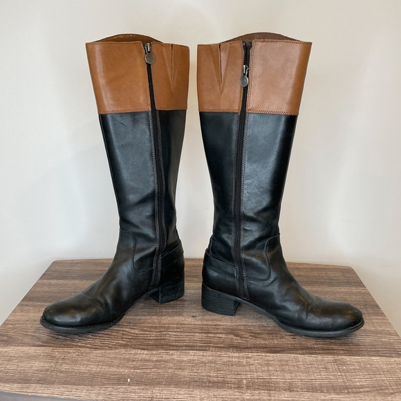 Franco Sarto L Chipper Riding Boots tan and black - Picture 4 of 13